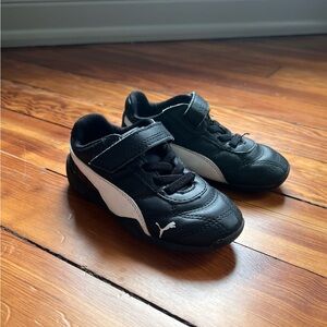 Puma Black and White Velcro Sneakers